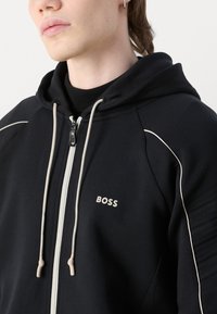 BOSS SAGGY - Felpa con zip - black
