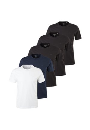 T-shirt basic - schwarz   blau   weiß