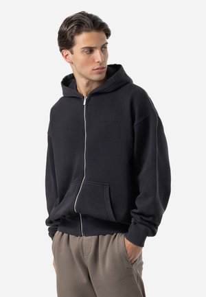 LOGO OVERSIZED JACKET - Sweatjacke - vintage black black