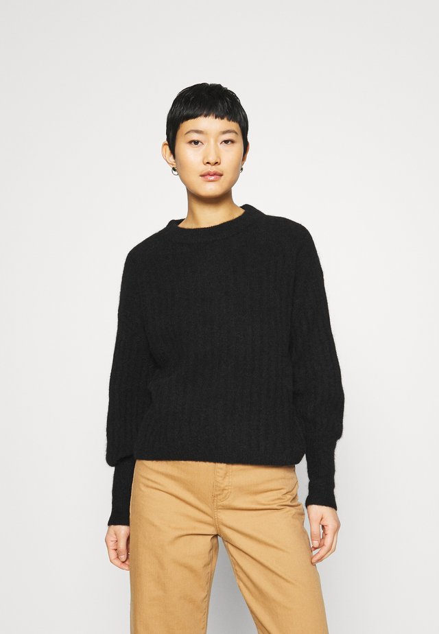 ALPIA - Strikkegenser - black