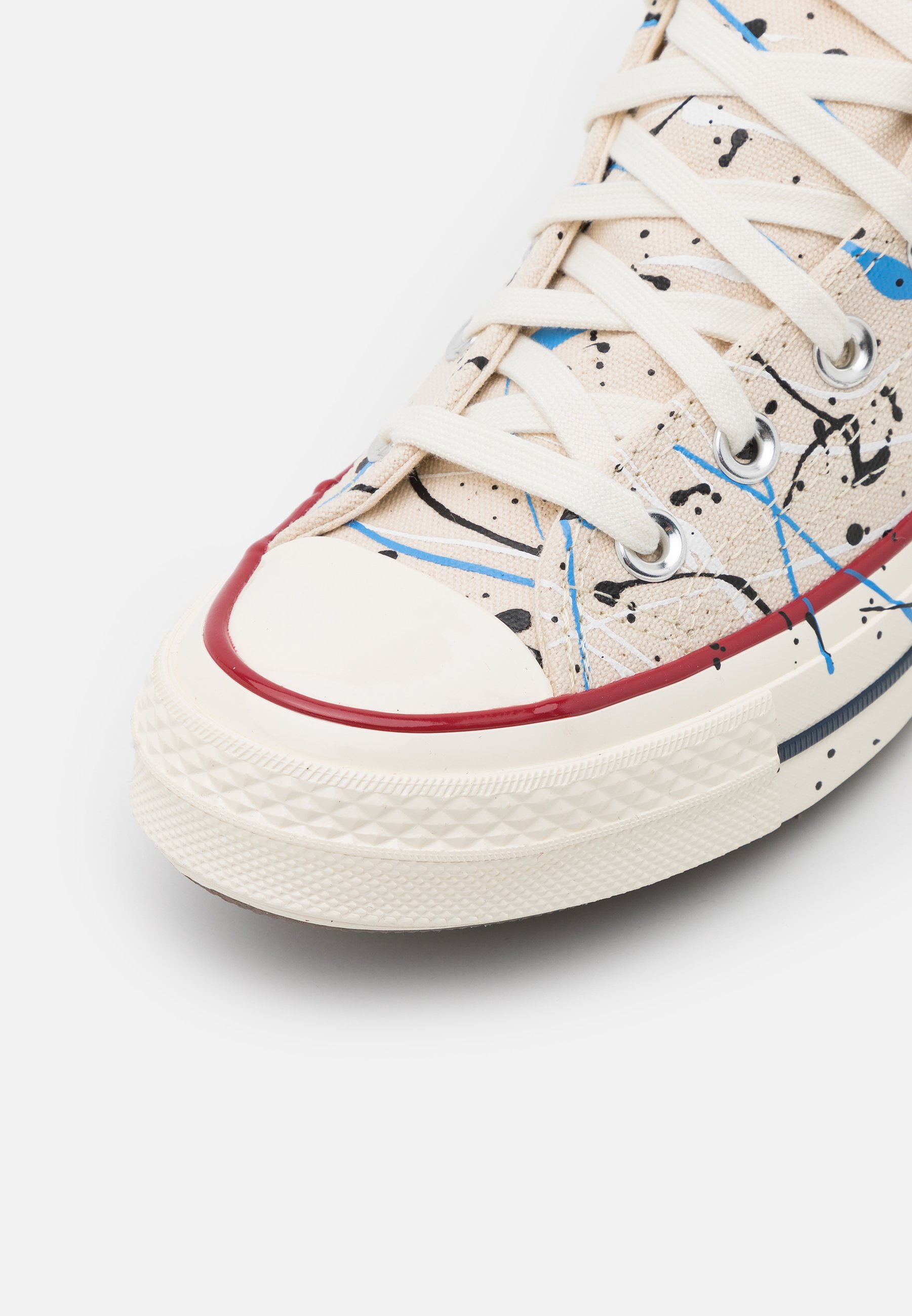 painted white high top converse