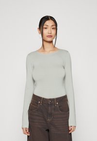 Gina Tricot SOFT TOUCH CREW NECK TOP - Hosszú ujjú felső - iron