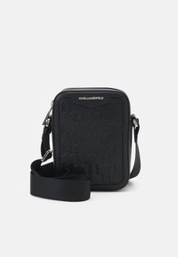 KARL LAGERFELD - LOOM CROSSBODY UNISEX - Soma ar siksnu pāri ķermenim - black Miniatūras attēls 1