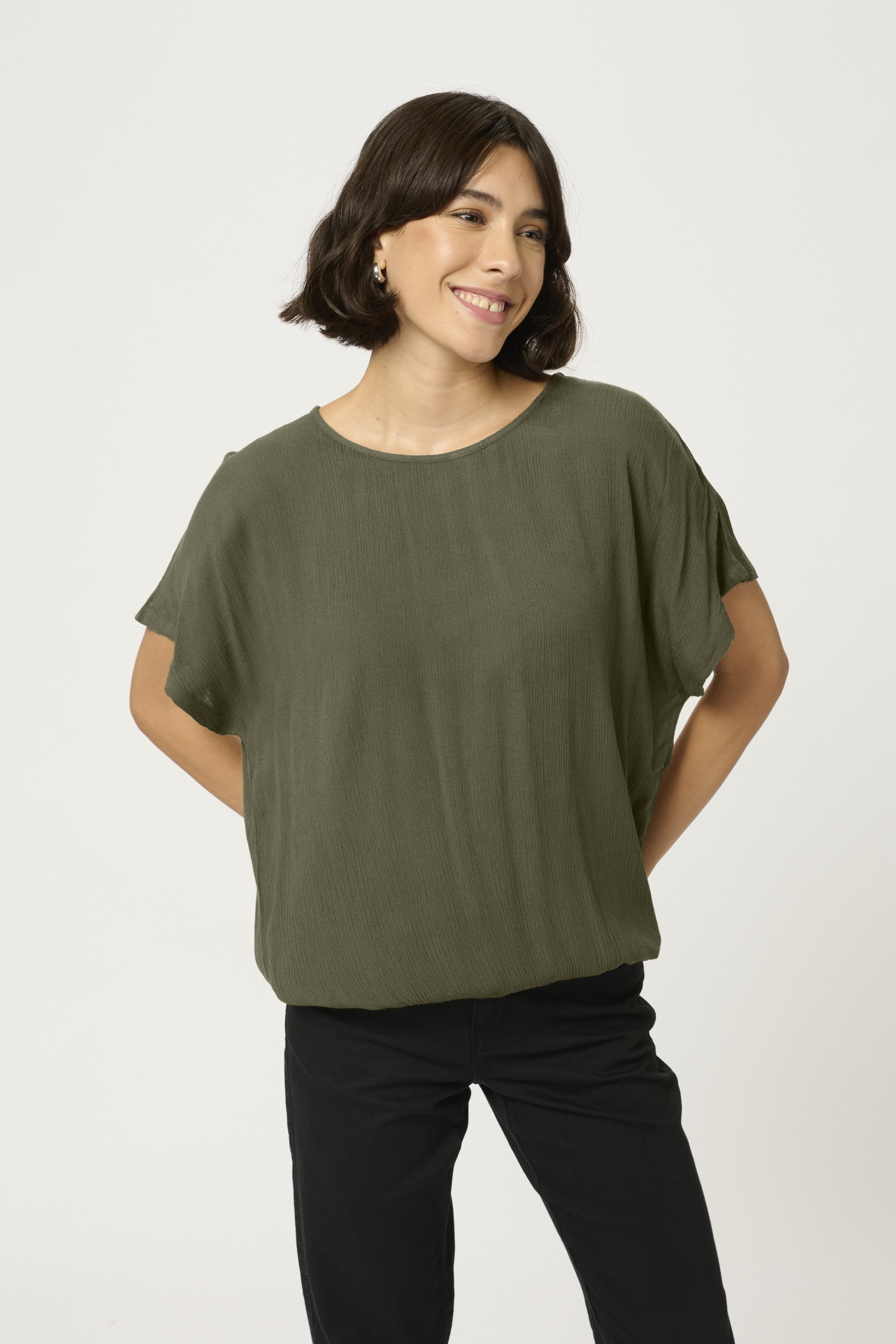 売れ筋商品|||カフェ シャツ レディース トップス AMBER STANLEY - Blouse - grape leaf Kaffe AMBER STANLEY - Blouse - grape leaf/khaki - Zalando
