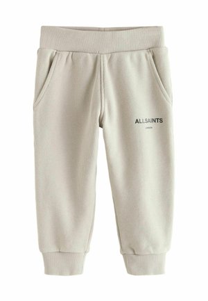 REGULAR FIT - LOGO CUFFED JOGGERS - Tracksuit bottoms - stone