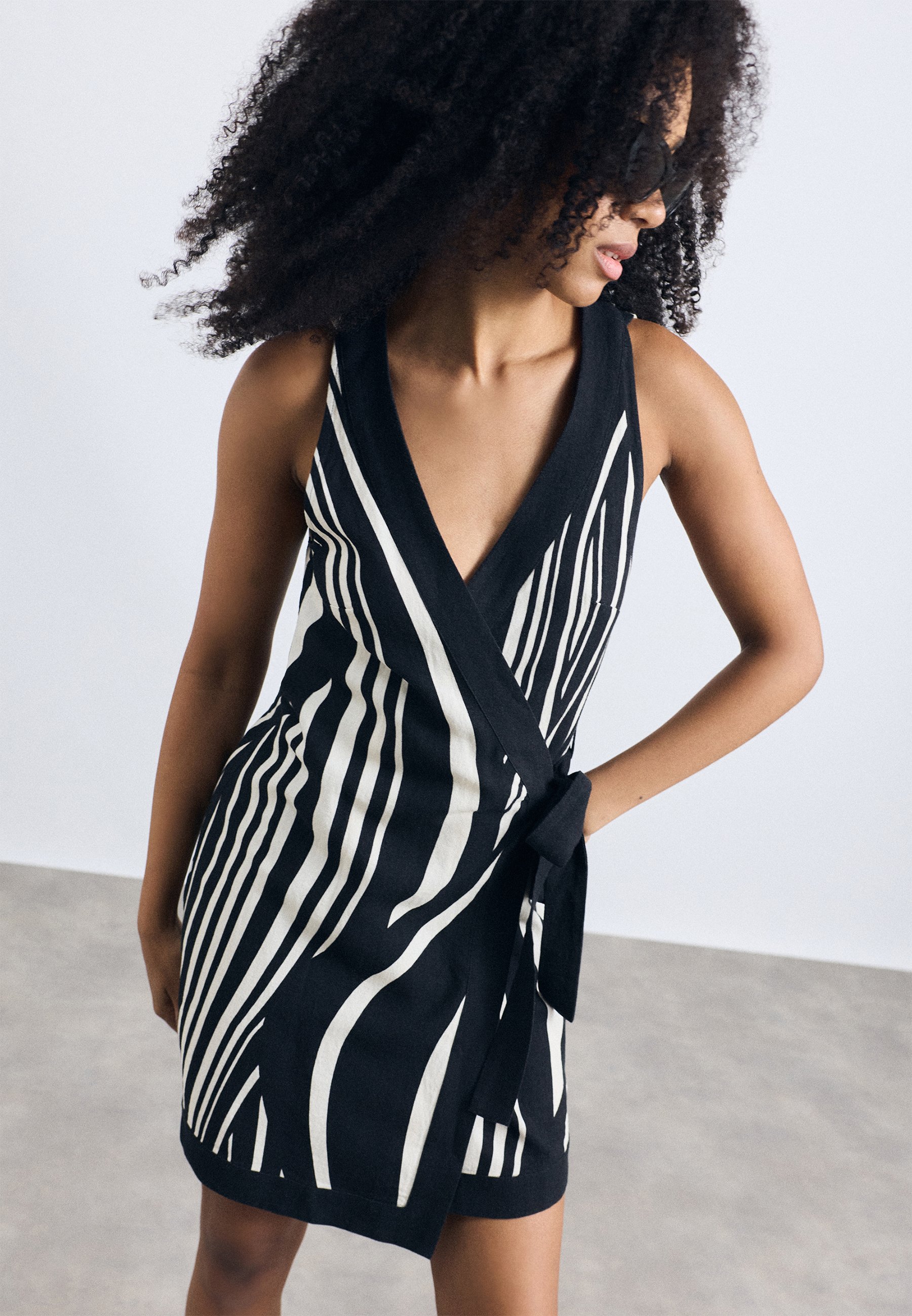 Seafolly COASTLINE MINI WRAP DRESS - Beach accessory - black - Zalando.co.uk