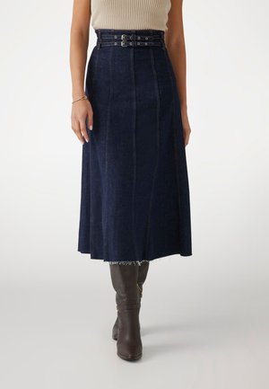 Guess LANGER - Denim skirt - blau
