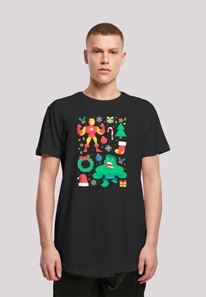 MARVEL UNIVERSE IRON MAN AND HULK WEIHNACHTEN - PREMIUM SUPERHEL - Print T-shirt - black