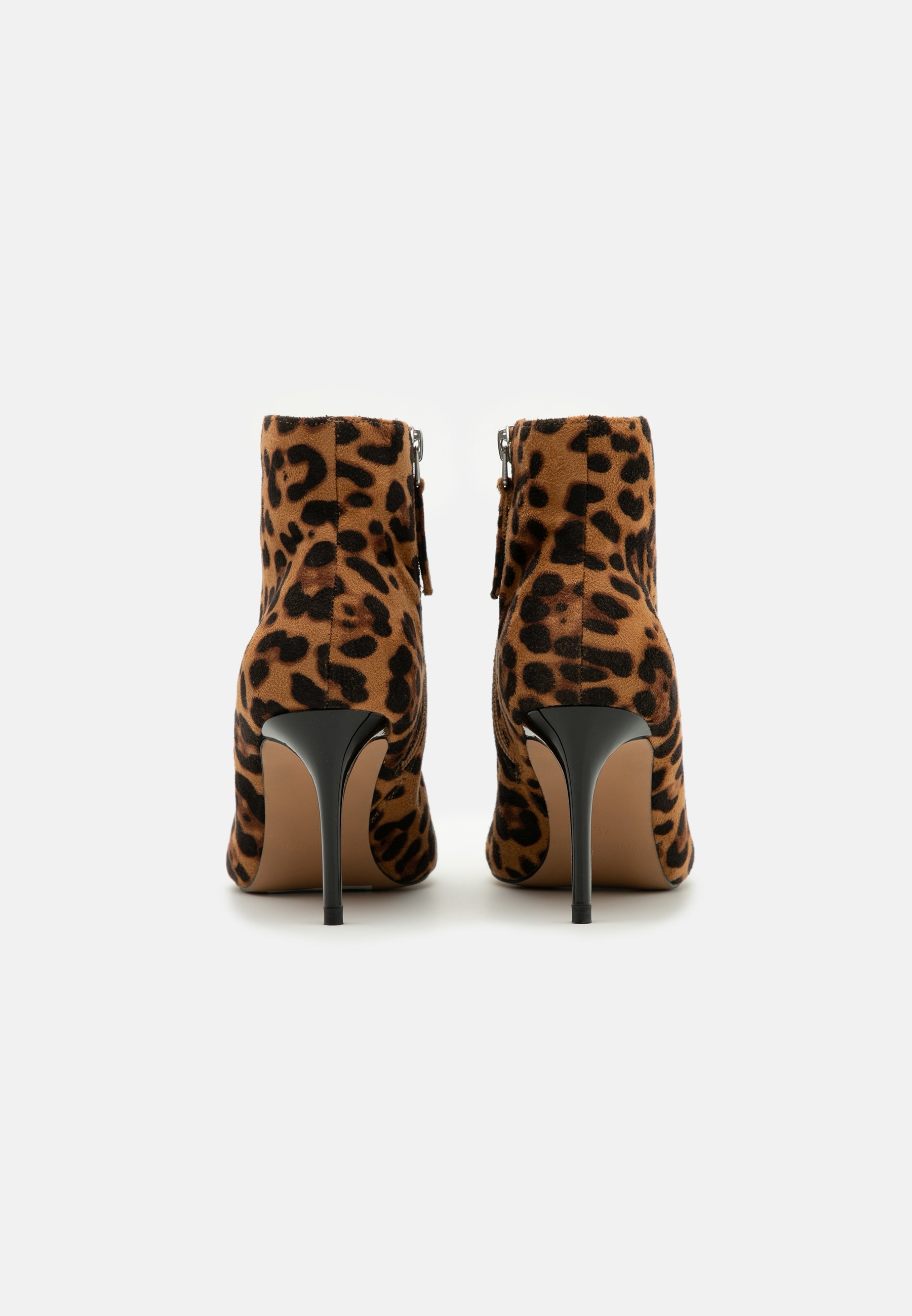 LEOPARD SLIM STILETTO Enkellaarsjes met hoge hak brown LEOPARD SLIM STILETTO Enkellaarsjes met hoge hak brown