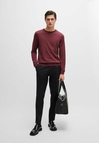 BOSS LENO-P - Strickpullover - dark red five