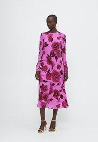 Erdem LONG SLEEVE MIDI DRESS - Denní šaty - wisteria