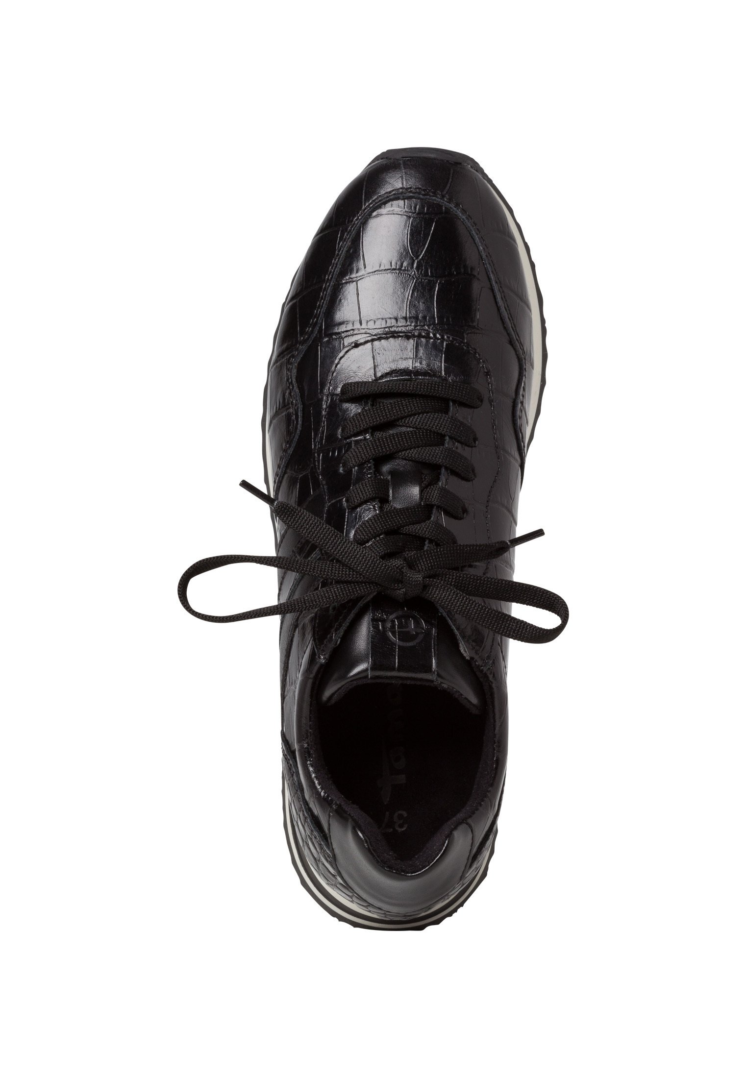 Tamaris Baskets basses - black croco/noir - ZALANDO.FR