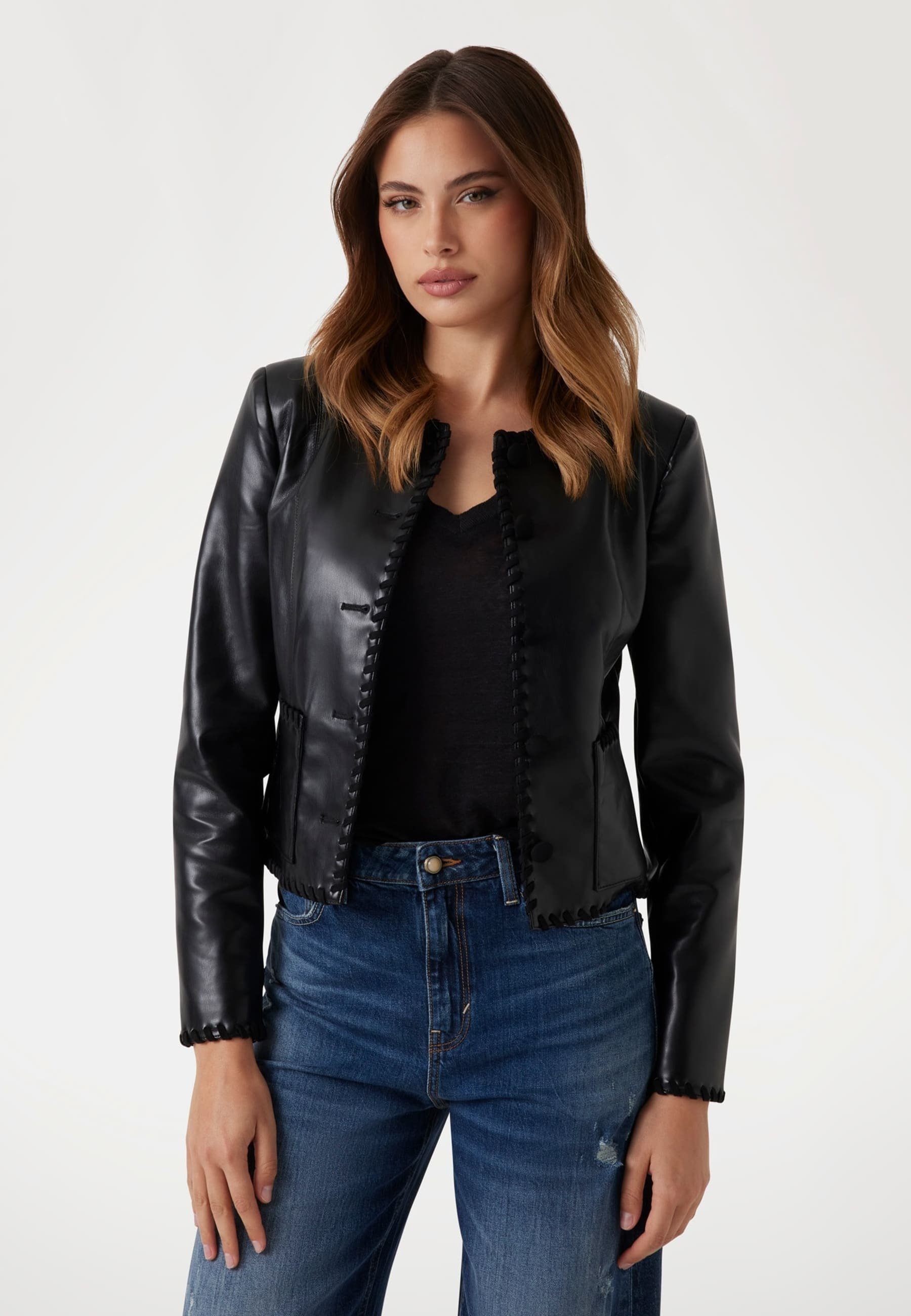 GUESS Cardigan Dames Veste T EU 36 noir style décontracté