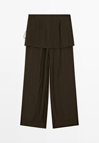 FLOWING CONTRAST - Tygbyxor - dark green