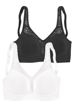 LASCANA SUPPORT BRA 2 PC. - Underwired bra - white+black