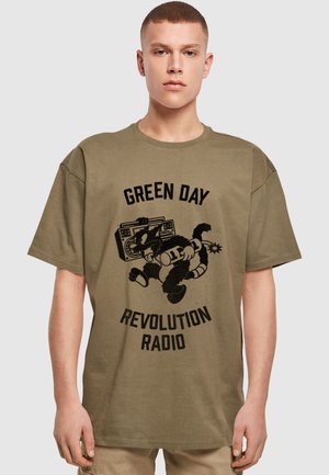 Merchcode GREEN DAY REVOLUTION RADIO  - Print T-shirt - olive