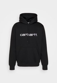 HOODED - Hoodie - black/white