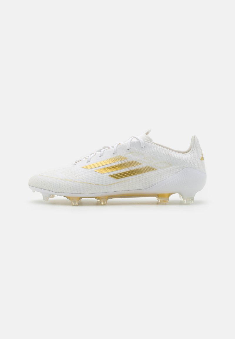 adidas Performance F50 ELITE FIRM GROUND - Futbola apavi, cieta zeme - footwear white/gold metallic