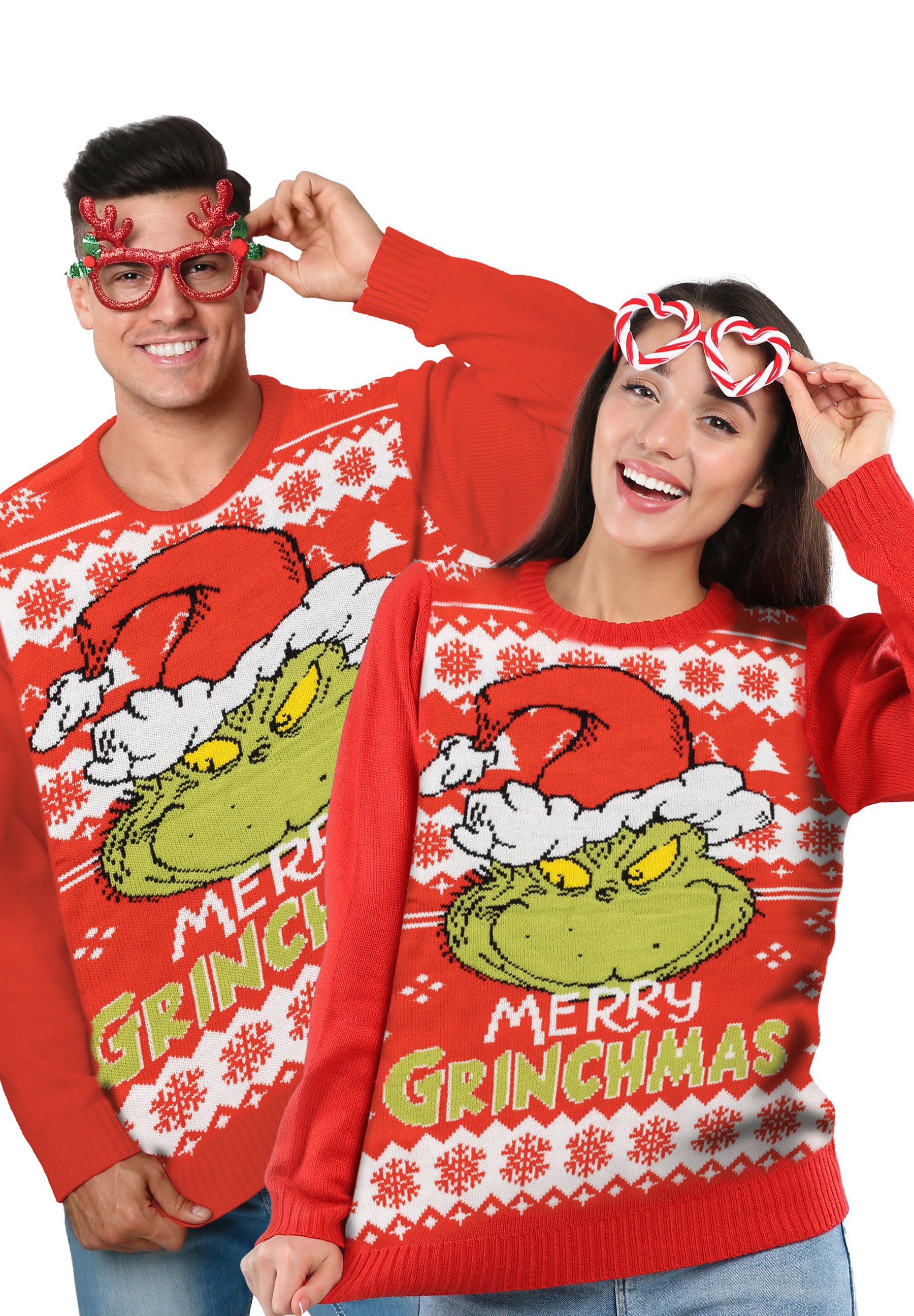 MoonWorks Kersttrui Voor Kinderen – Merry Grinchmas Hoodie Met Grappige Print, 70% Katoen (jongens/meisjes)