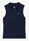 SLEEVELESS TENNIS TOP WITH 1/2 ZIP & BACK CUT OUT - Top - dark blue