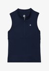 SLEEVELESS TENNIS TOP WITH 1/2 ZIP & BACK CUT OUT - Μπλούζα - dark blue