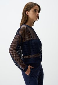 Jimmy Key FISHNET OVERLAY - Trui - dark blue