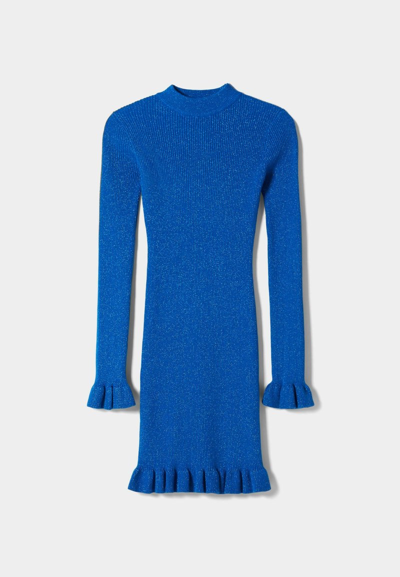 Bershka Gebreide jurk donkerblauw Bershka Gebreide jurk donkerblauw