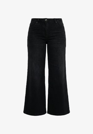 MIAMODA, JEANS, EXTRA WEITES BEIN, 5-POCKET - Wide Leg - black