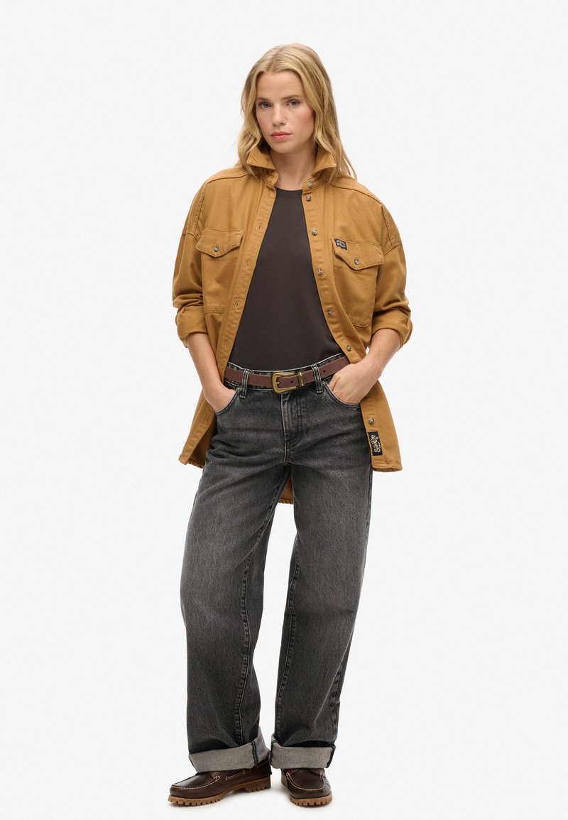 Superdry & Co Halflange jas bruin