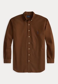 GARMENT-DYED OXFORD SHIRT - Cămașă - chocolate mousse/freshwater