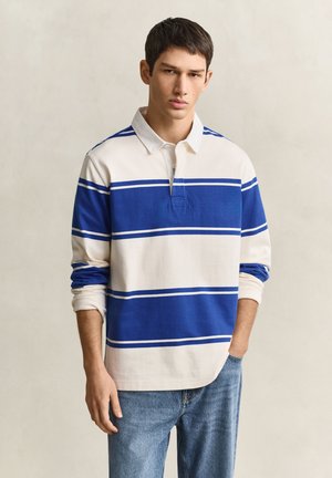 GANT, STRIPED RUGGER - Polo - nautical blue