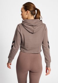 Hummel HMLLEGACY CROPPED  - Kapuzenpullover - iron
