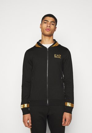 Zip-up sweatshirt - black/gold