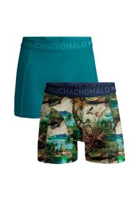 MUCHACHOMALO 2-PACK SOLID - Boxer alsónadrág - print green