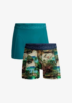 MUCHACHOMALO 2-PACK SOLID - Boxer alsónadrág - print green