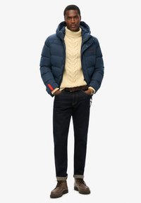 Superdry & Co HOODED MICROFIBRE PUFFER - Vinterjakker - baltic blue