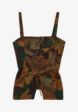 Koton, FLORAL STRAPPY BLOUSE . - Top - brown