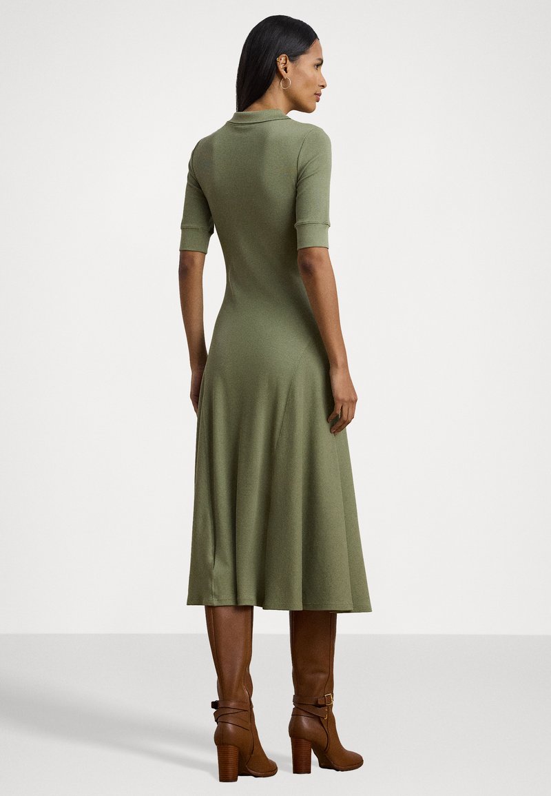 Lauren Ralph Lauren COTTON BLEND POLO DRESS - Jumper dress - sage green/light  green - Zalando.ie