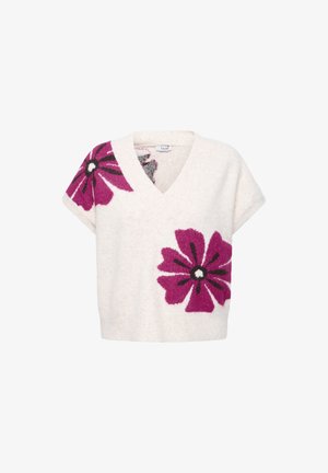 b.young, BYOMEA VNECK IPOVER - Print T-shirt - festival fuchsias flower