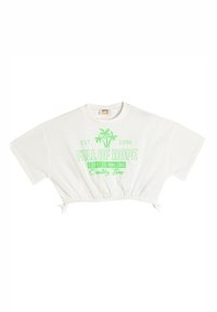 Koton CROP SHORT SLEEVE CREW NECK - T-shirt print - white