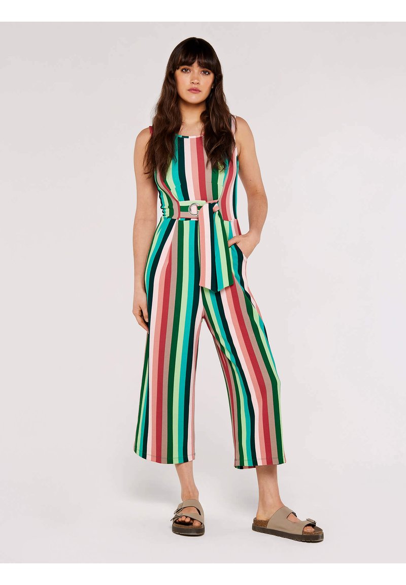 Apricot STRIPE TIE WAIST Jumpsuit green/grün Zalando.de