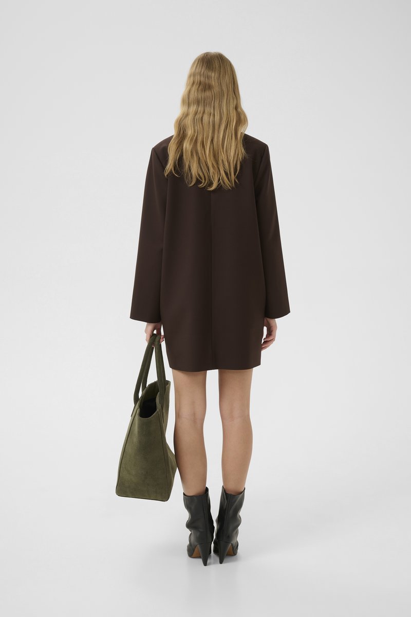 Gestuz PAULA DRESS - Day dress - dark brown - Zalando.ie