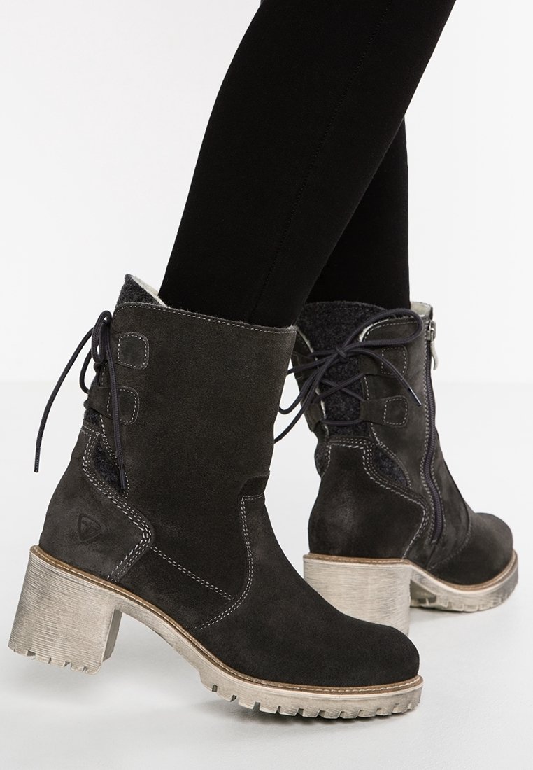 Tamaris Bottines à lacets - anthracite