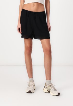 ESSENTIALS EMBROIDERY - Pantaloni scurți - black out