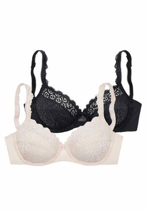 LASCANA 2ER-PACK - Bügel BH - puder schwarz