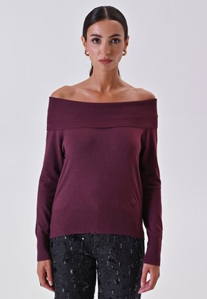 CON COLLO RIBALTATO - Pullover - purple