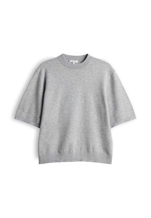 OPUS, SLIM FIT - T-shirt basic - hazy fog melange