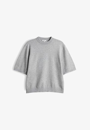 OPUS, SLIM FIT - T-shirt basic - hazy fog melange