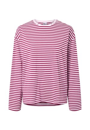 Pieces, PCSADIE LS TOP JRS NOOS - T-shirt à manches longues - roseate spoonbill stripes:raspberry radiance