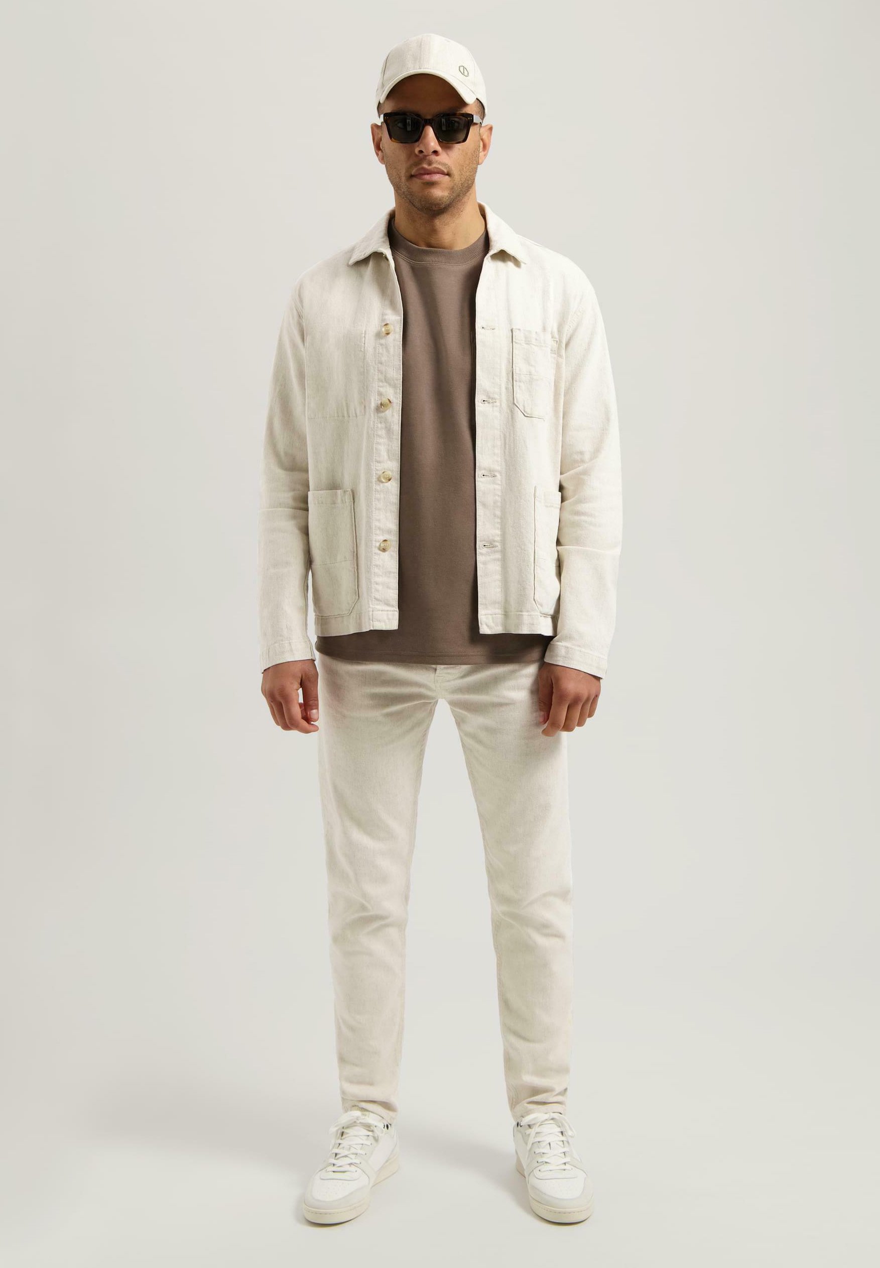 R様　CREAM DENIM JACKET Dstrezzed Denim jacket - offwhite/off-white - Zalando.ie